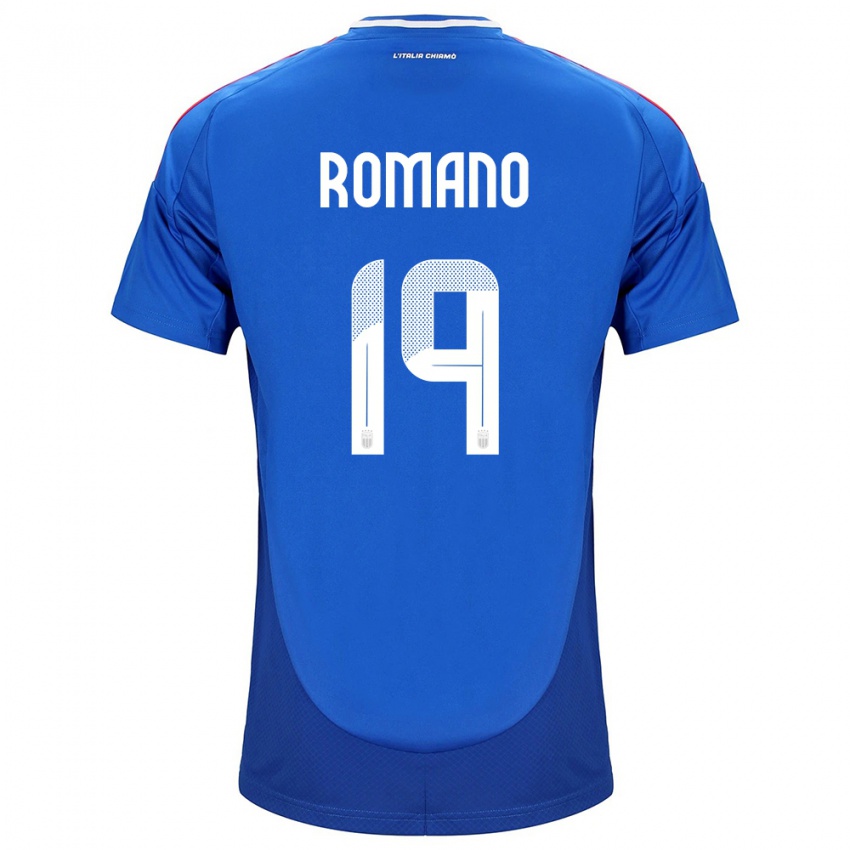 Kinder Italien Marco Romano #19 Blau Heimtrikot Trikot 24-26 T-Shirt Österreich