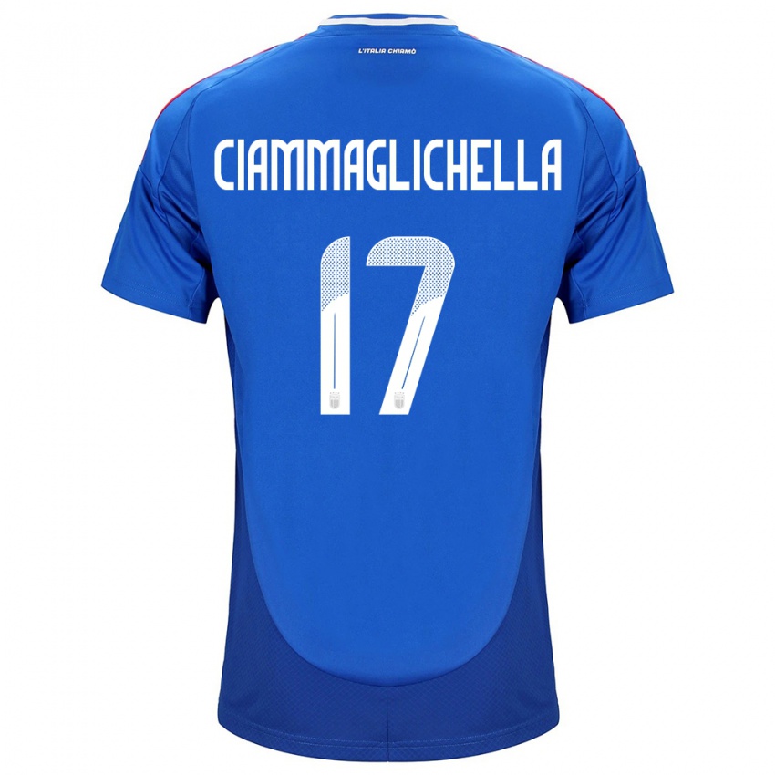 Kinder Italien Aaron Ciammaglichella #17 Blau Heimtrikot Trikot 24-26 T-Shirt Österreich