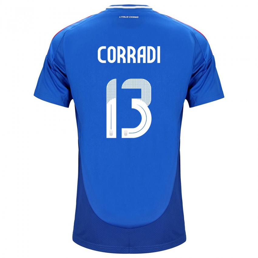 Kinder Italien Christian Corradi #13 Blau Heimtrikot Trikot 24-26 T-Shirt Österreich