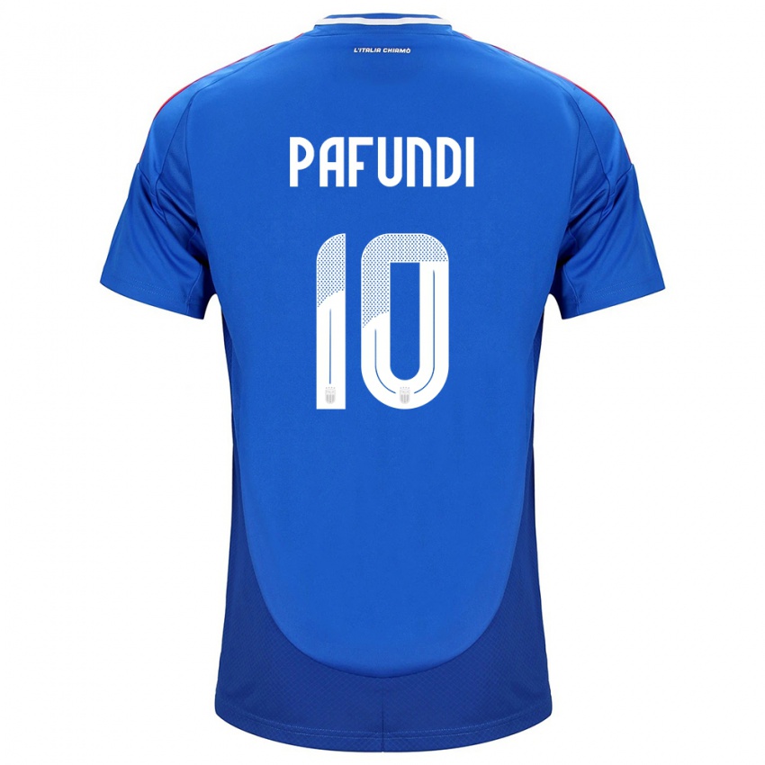 Kinder Italien Simone Pafundi #10 Blau Heimtrikot Trikot 24-26 T-Shirt Österreich