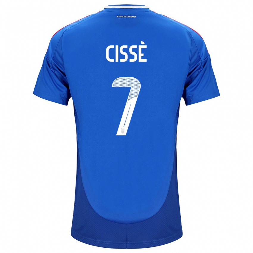 Kinder Italien Alphadjo Cissè #7 Blau Heimtrikot Trikot 24-26 T-Shirt Österreich