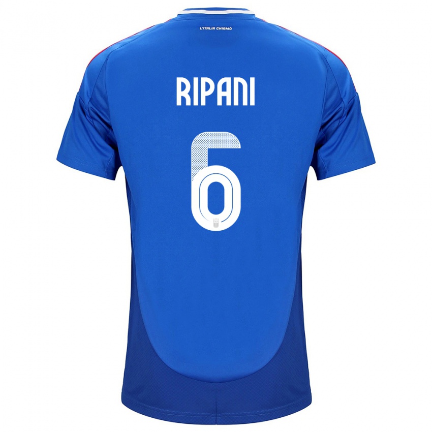 Kinder Italien Diego Ripani #6 Blau Heimtrikot Trikot 24-26 T-Shirt Österreich