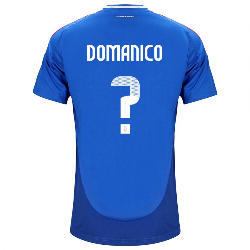 Kinder Italien Saverio Domanico #0 Blau Heimtrikot Trikot 24-26 T-Shirt Österreich