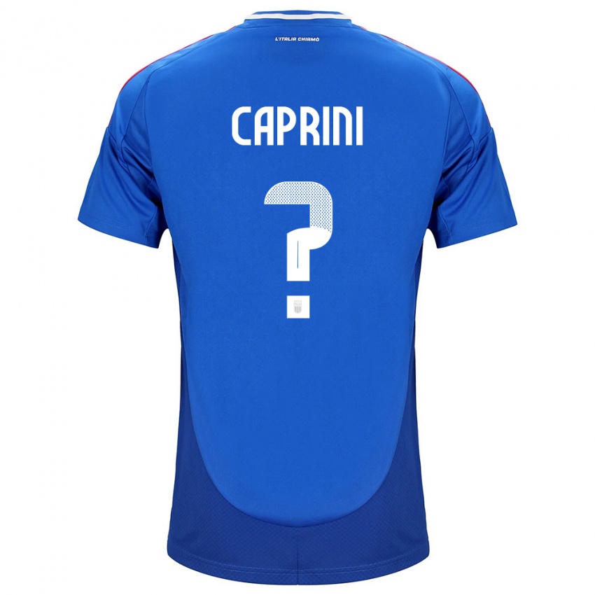 Kinder Italien Maat Daniel Caprini #0 Blau Heimtrikot Trikot 24-26 T-Shirt Österreich