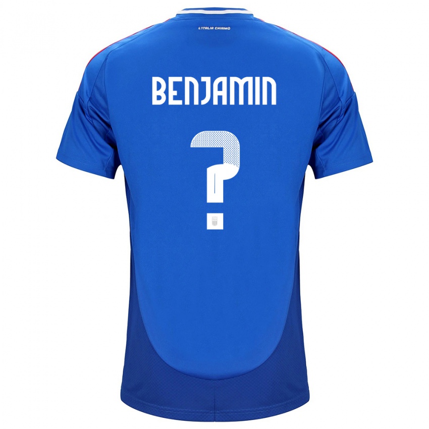 Kinder Italien Emanuel Benjamin #0 Blau Heimtrikot Trikot 24-26 T-Shirt Österreich