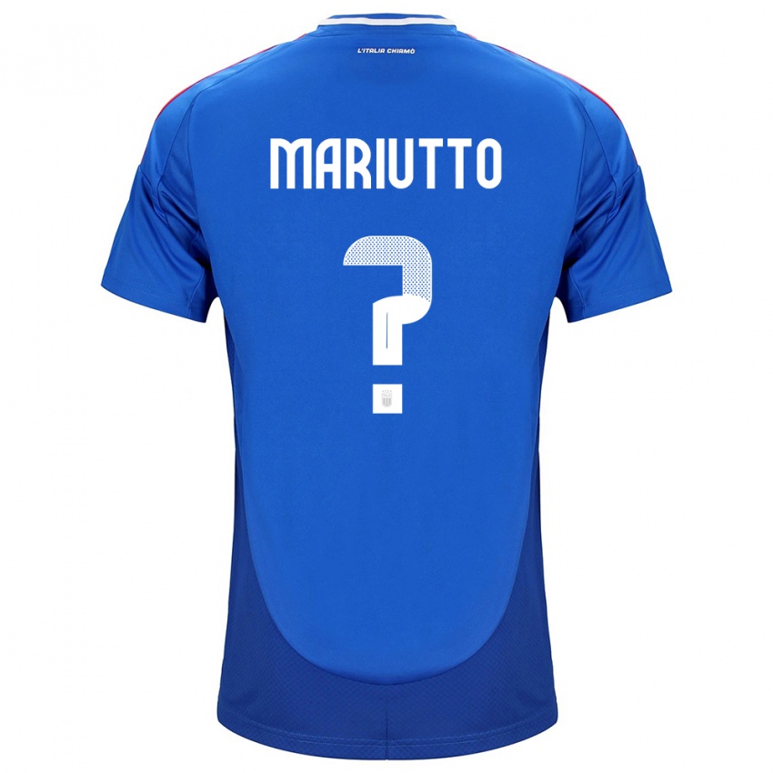 Kinder Italien Francesco Mariutto #0 Blau Heimtrikot Trikot 24-26 T-Shirt Österreich