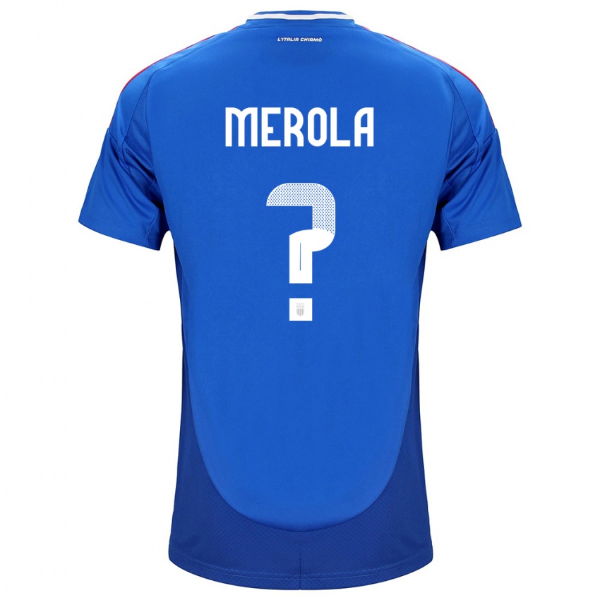 Kinder Italien Antonio Stefano Merola #0 Blau Heimtrikot Trikot 24-26 T-Shirt Österreich