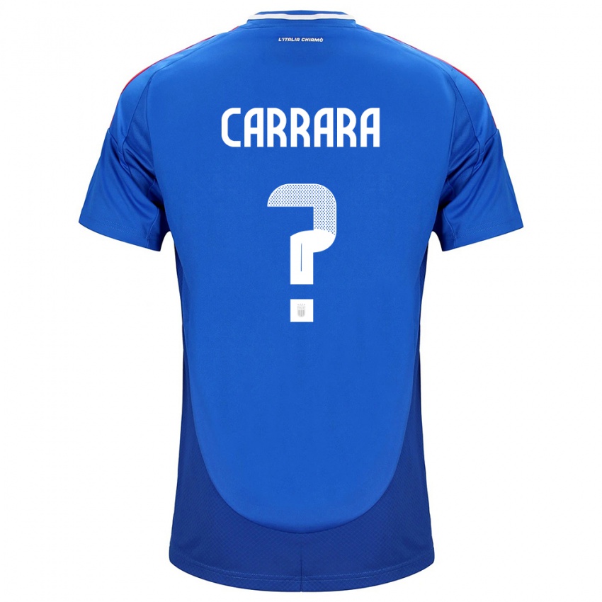 Kinder Italien Cristian Carrara #0 Blau Heimtrikot Trikot 24-26 T-Shirt Österreich