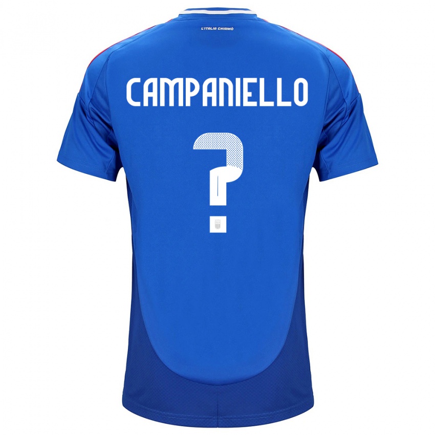 Kinder Italien Thomas Campaniello #0 Blau Heimtrikot Trikot 24-26 T-Shirt Österreich