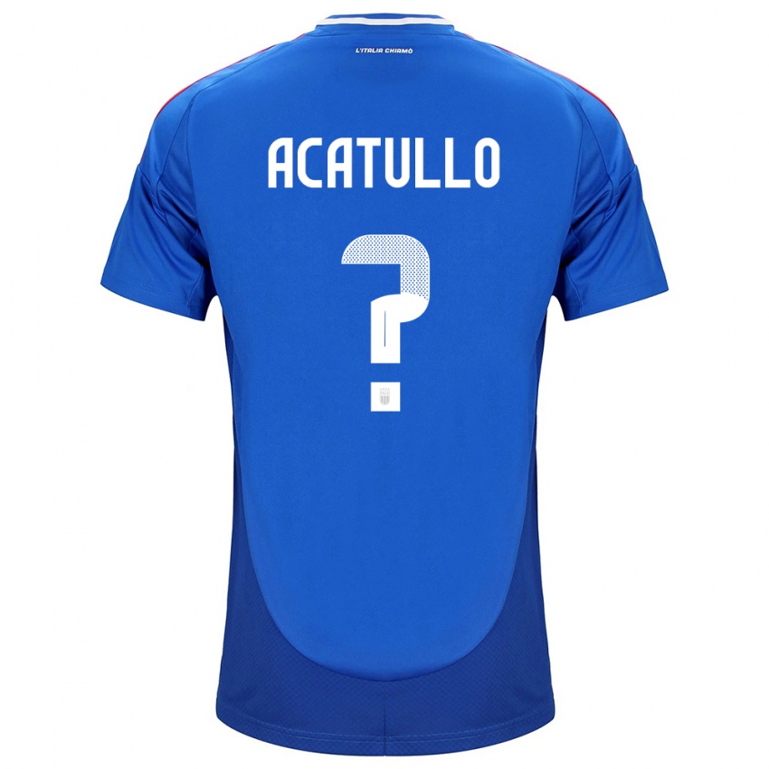 Kinder Italien Cristian Acatullo #0 Blau Heimtrikot Trikot 24-26 T-Shirt Österreich