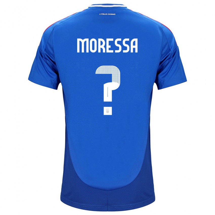 Kinder Italien Kevin Moressa #0 Blau Heimtrikot Trikot 24-26 T-Shirt Österreich