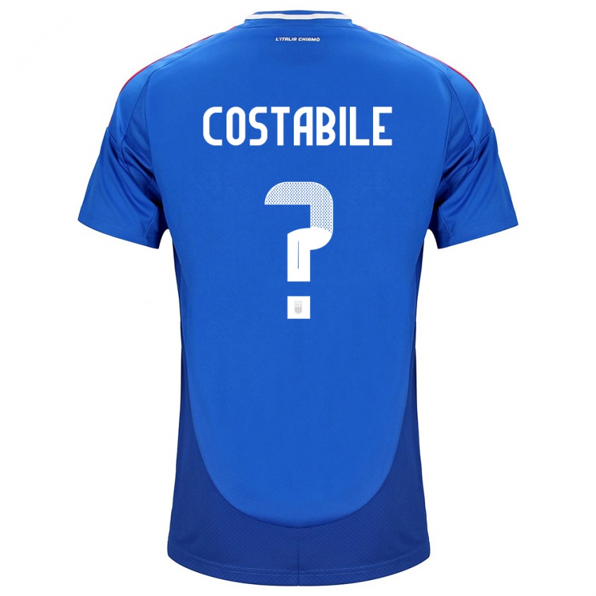 Kinder Italien Cristian Costabile #0 Blau Heimtrikot Trikot 24-26 T-Shirt Österreich