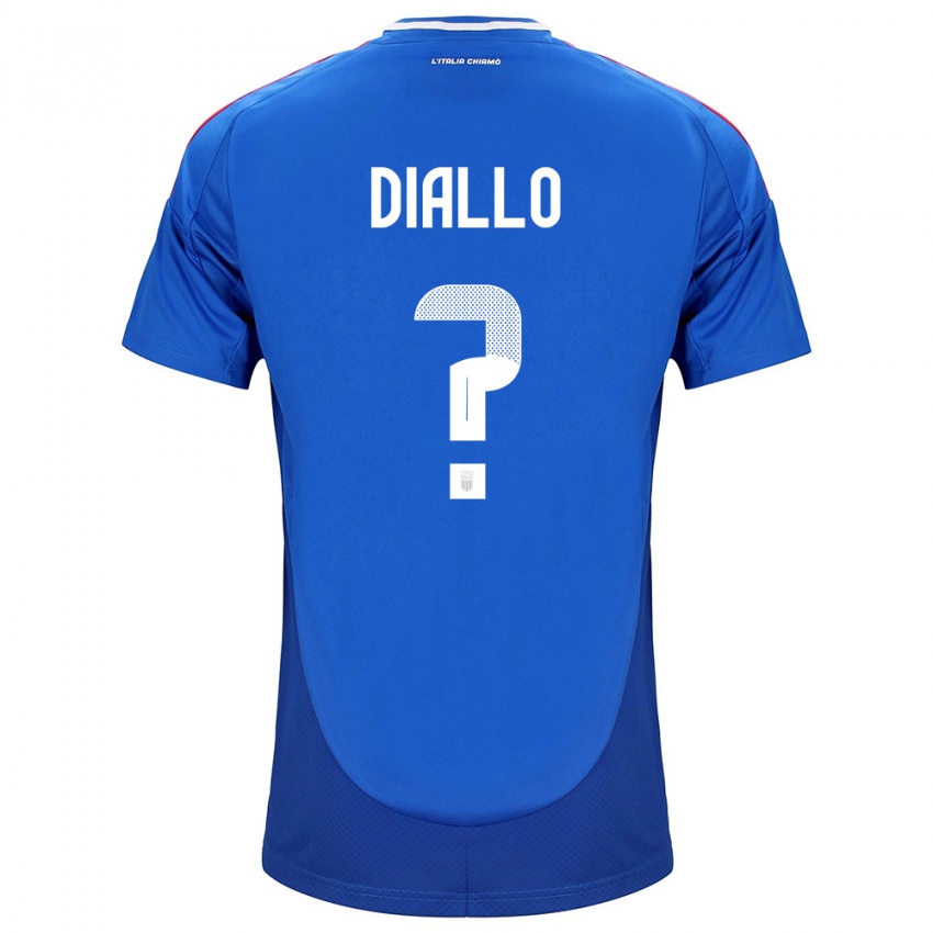 Kinder Italien Djibril Diallo #0 Blau Heimtrikot Trikot 24-26 T-Shirt Österreich