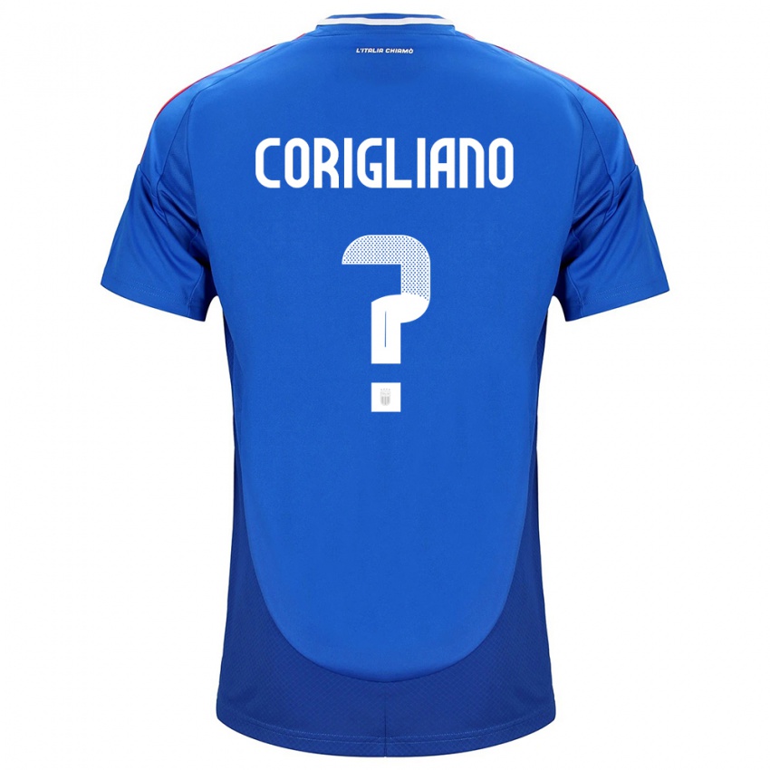 Kinder Italien Thomas Corigliano #0 Blau Heimtrikot Trikot 24-26 T-Shirt Österreich