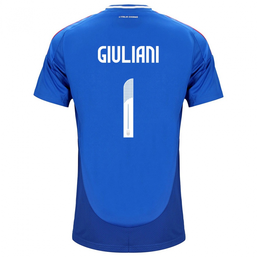 Kinder Italien Laura Giuliani #1 Blau Heimtrikot Trikot 24-26 T-Shirt Österreich