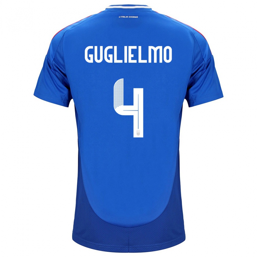 Kinder Italien Lucia Di Guglielmo #4 Blau Heimtrikot Trikot 24-26 T-Shirt Österreich