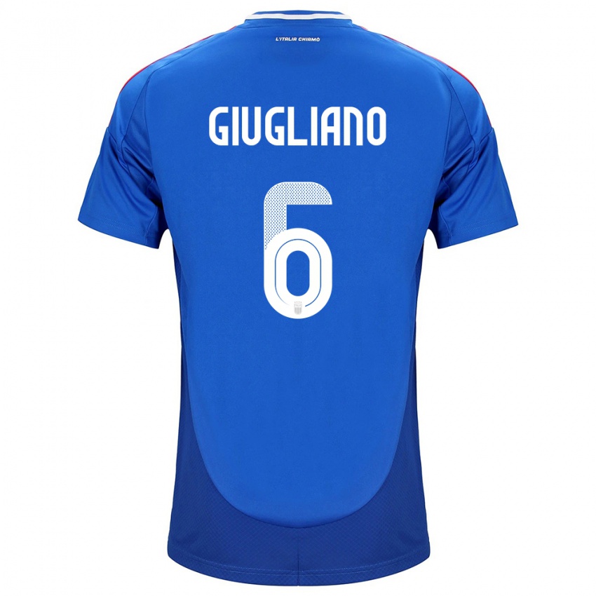 Kinder Italien Manuela Giugliano #6 Blau Heimtrikot Trikot 24-26 T-Shirt Österreich