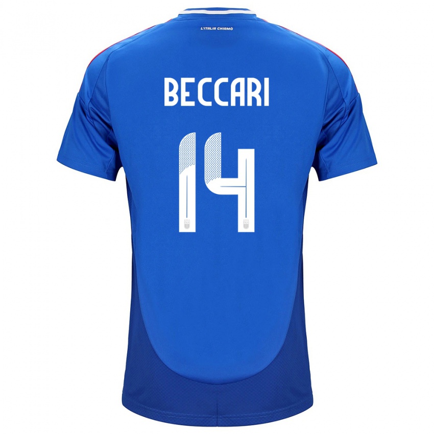 Kinder Italien Chiara Beccari #14 Blau Heimtrikot Trikot 24-26 T-Shirt Österreich