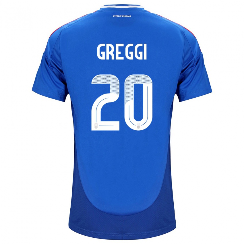 Kinder Italien Giada Greggi #20 Blau Heimtrikot Trikot 24-26 T-Shirt Österreich