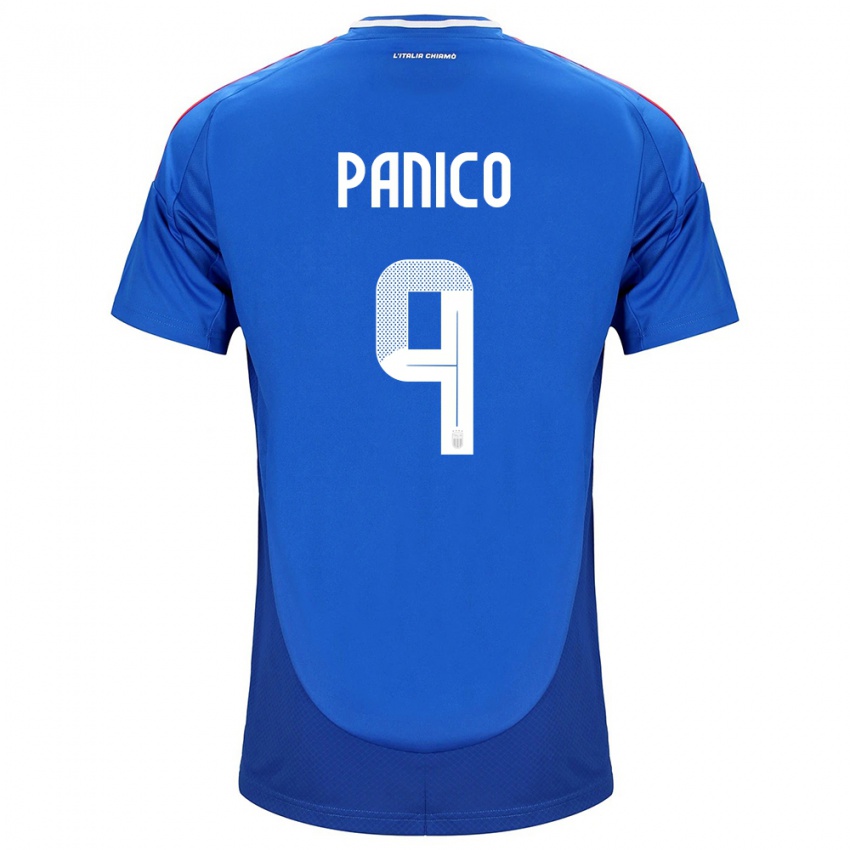 Kinder Italien Patrizia Panico #9 Blau Heimtrikot Trikot 24-26 T-Shirt Österreich