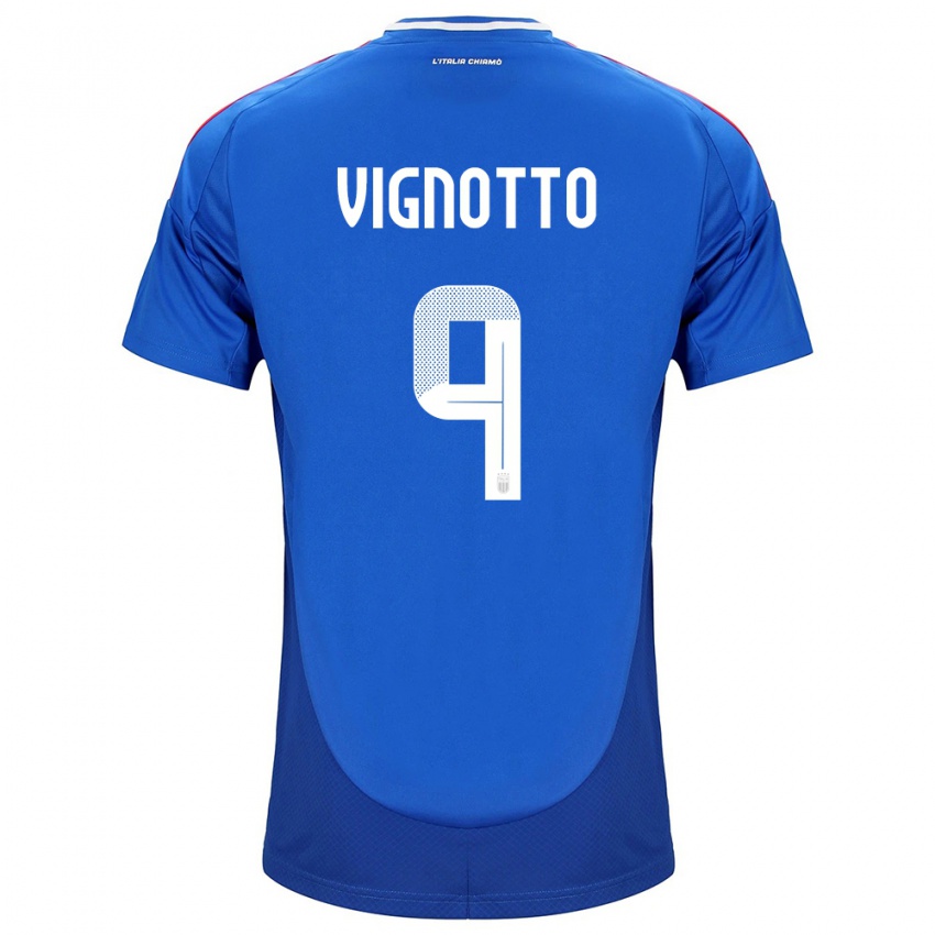 Kinder Italien Elisabetta Vignotto #9 Blau Heimtrikot Trikot 24-26 T-Shirt Österreich