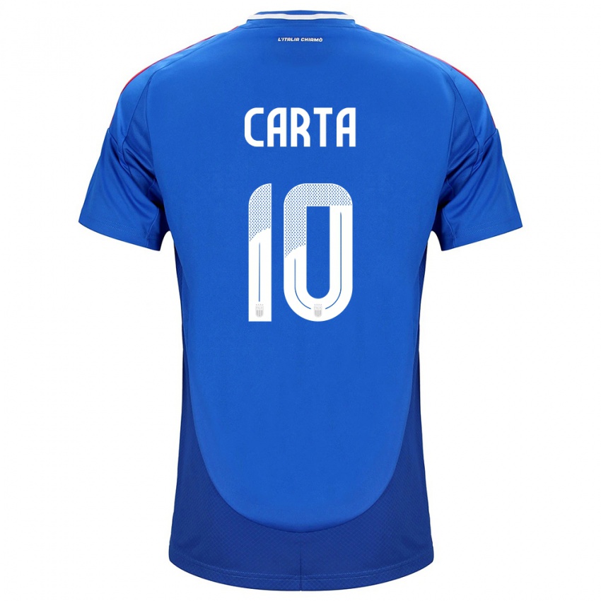 Kinder Italien Antonella Carta #10 Blau Heimtrikot Trikot 24-26 T-Shirt Österreich