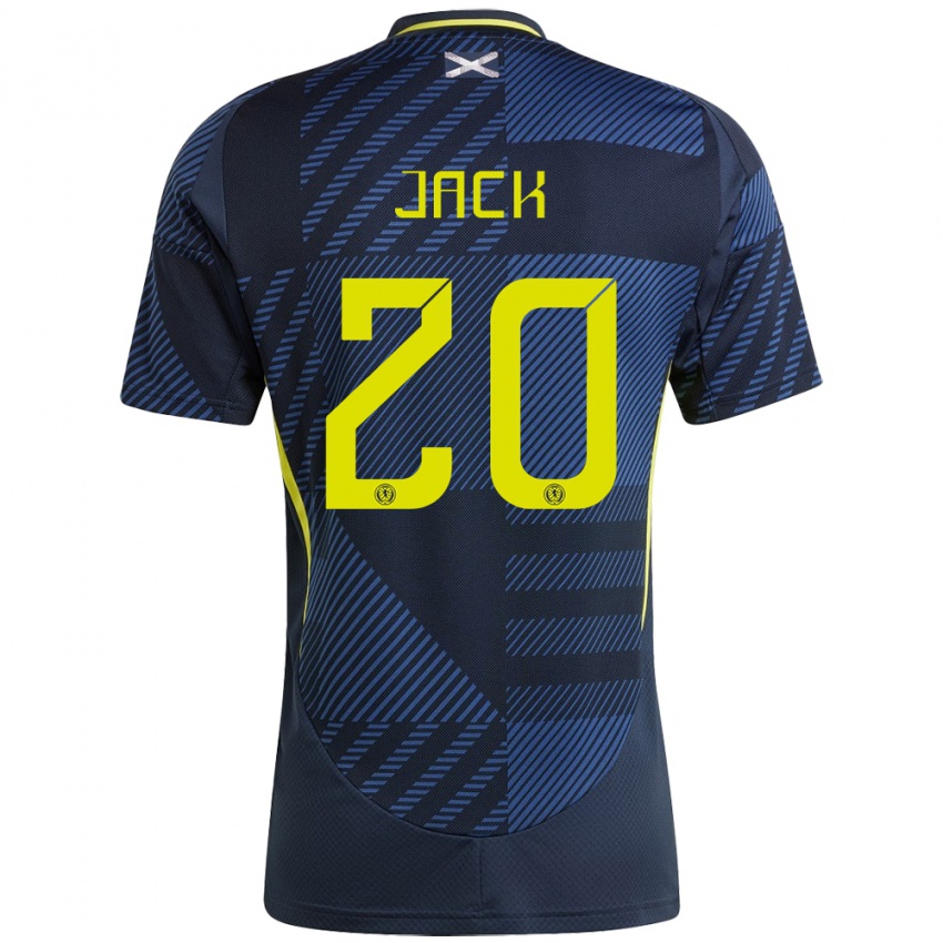 Kinder Schottland Ryan Jack #20 Dunkelblau Heimtrikot Trikot 24-26 T-Shirt Österreich