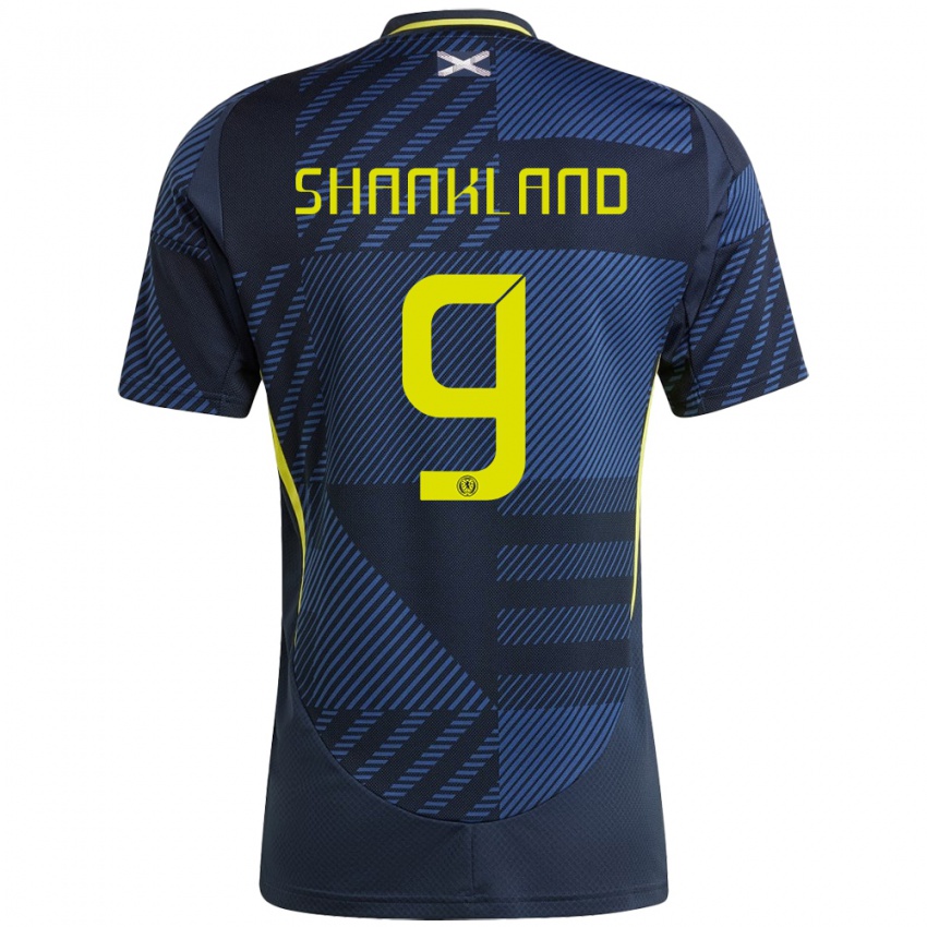 Kinder Schottland Lawrence Shankland #9 Dunkelblau Heimtrikot Trikot 24-26 T-Shirt Österreich