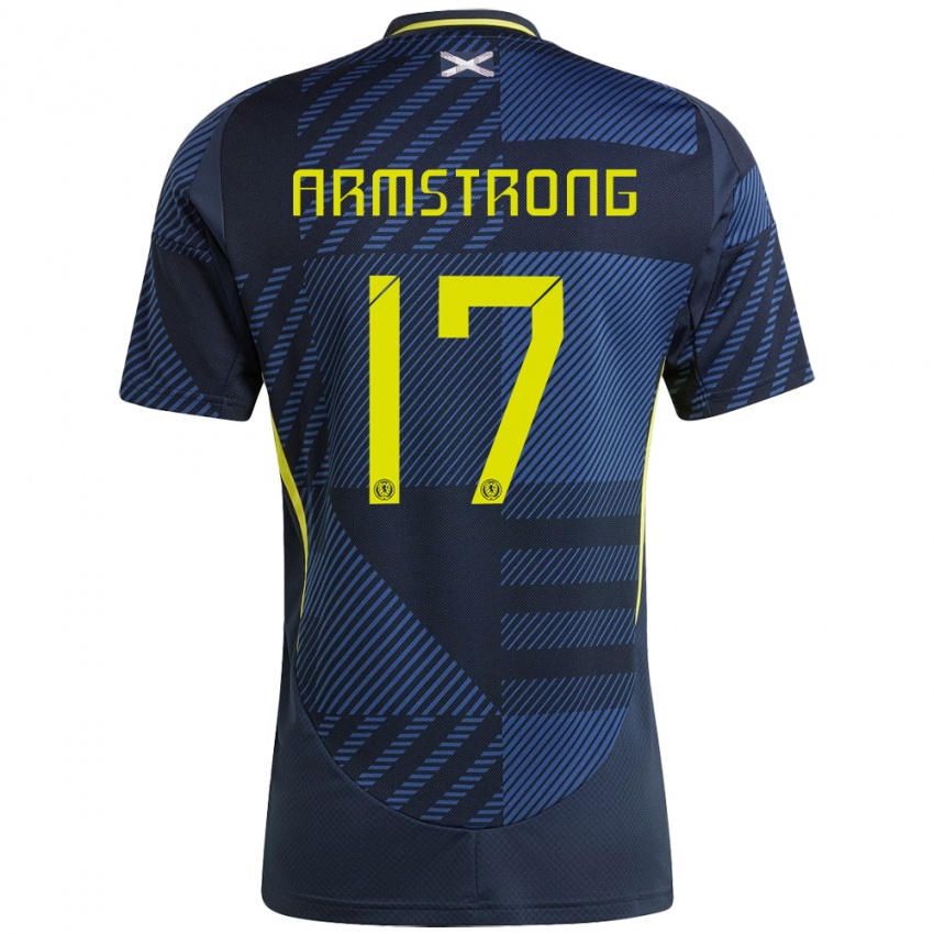 Kinder Schottland Stuart Armstrong #17 Dunkelblau Heimtrikot Trikot 24-26 T-Shirt Österreich