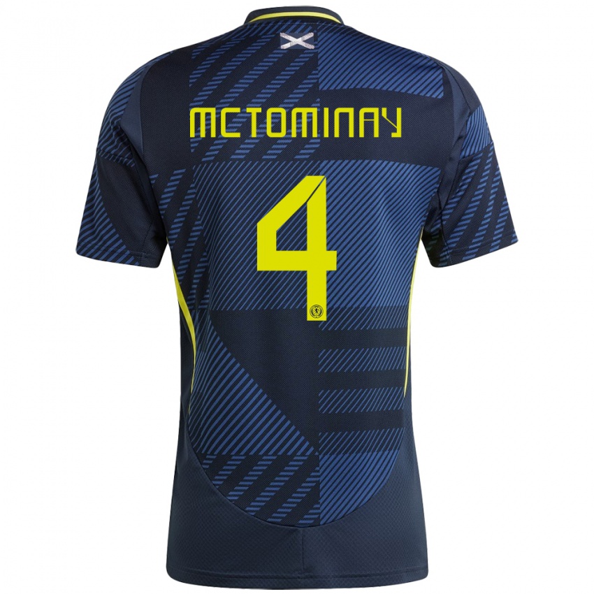 Kinder Schottland Scott Mctominay #4 Dunkelblau Heimtrikot Trikot 24-26 T-Shirt Österreich