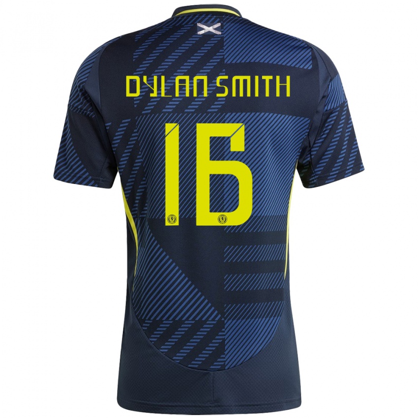 Kinder Schottland Dylan Smith #16 Dunkelblau Heimtrikot Trikot 24-26 T-Shirt Österreich