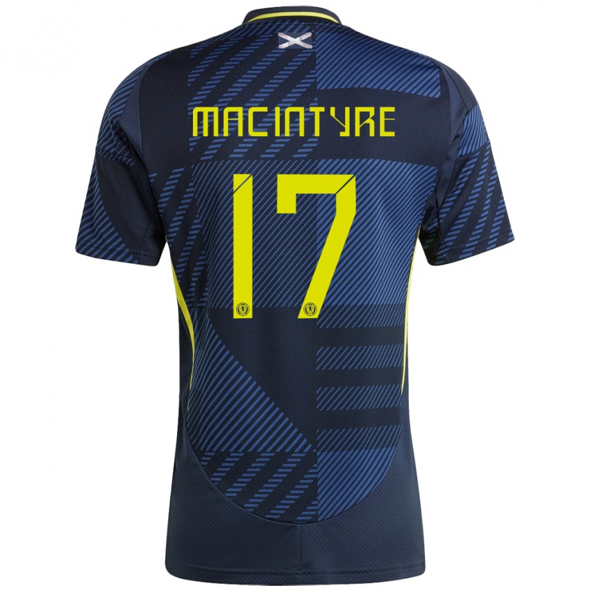 Kinder Schottland Jacob Macintyre #17 Dunkelblau Heimtrikot Trikot 24-26 T-Shirt Österreich