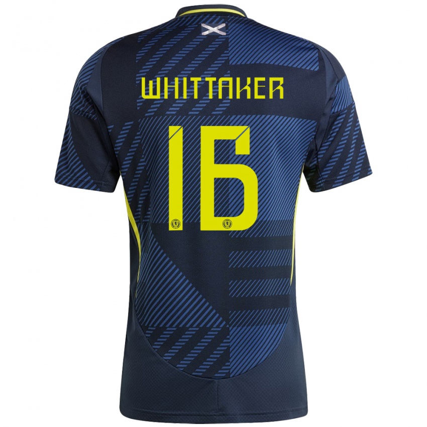 Kinder Schottland Rory Whittaker #16 Dunkelblau Heimtrikot Trikot 24-26 T-Shirt Österreich