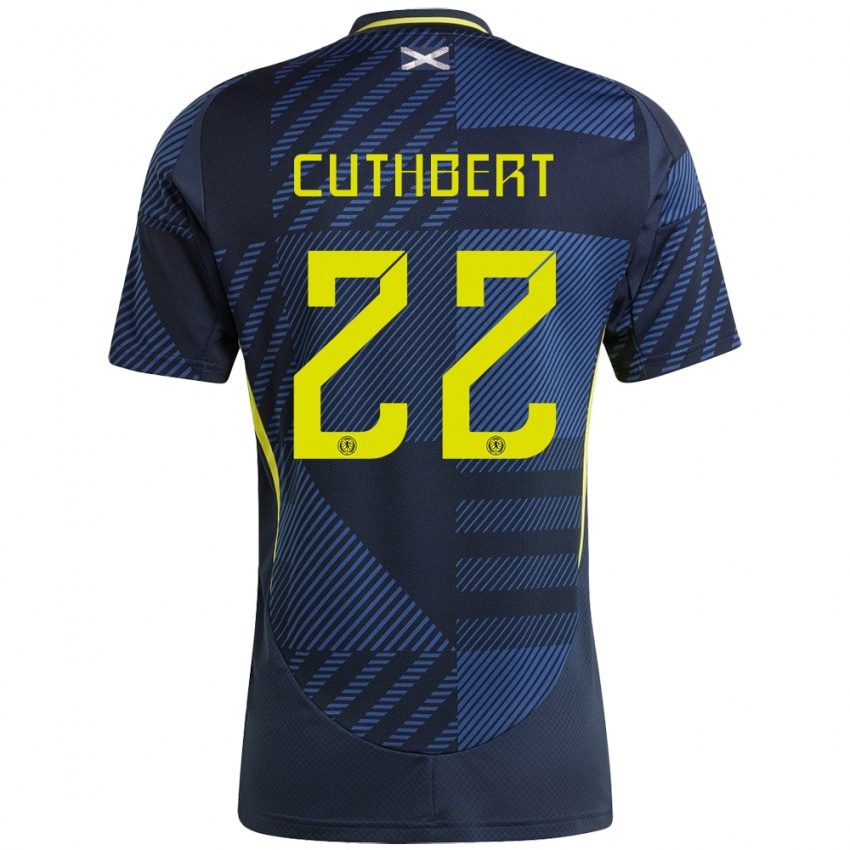 Kinder Schottland Erin Cuthbert #22 Dunkelblau Heimtrikot Trikot 24-26 T-Shirt Österreich