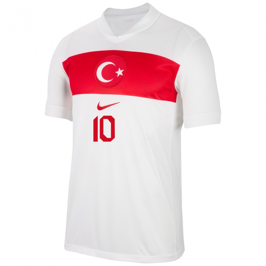 Kinder Türkei Ebru Topçu #10 Weiß Heimtrikot Trikot 24-26 T-Shirt Österreich