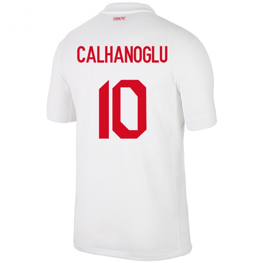 Kinder Türkei Hakan Çalhanoğlu #10 Weiß Heimtrikot Trikot 24-26 T-Shirt Österreich