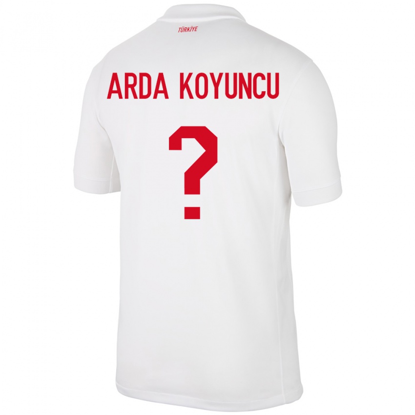 Kinder Türkei Efe Arda Koyuncu #0 Weiß Heimtrikot Trikot 24-26 T-Shirt Österreich