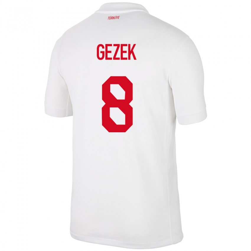 Kinder Türkei Baran Gezek #8 Weiß Heimtrikot Trikot 24-26 T-Shirt Österreich