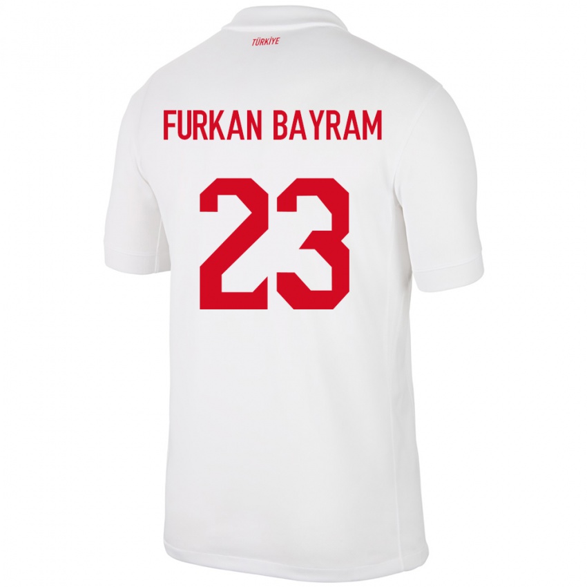 Kinder Türkei Mert Furkan Bayram #23 Weiß Heimtrikot Trikot 24-26 T-Shirt Österreich