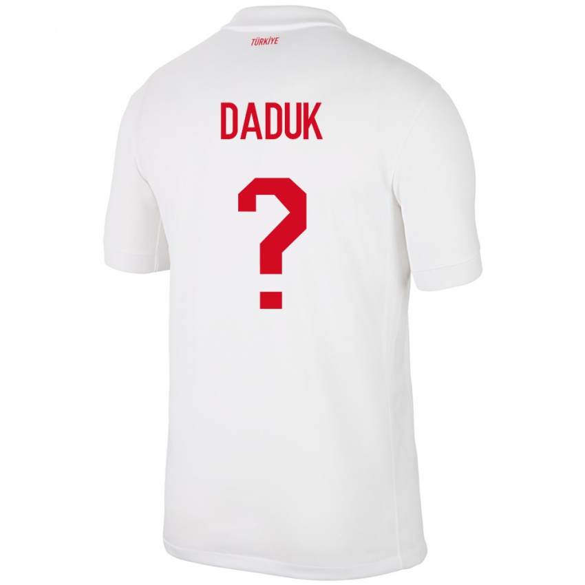 Kinder Türkei Emir Dadük #0 Weiß Heimtrikot Trikot 24-26 T-Shirt Österreich