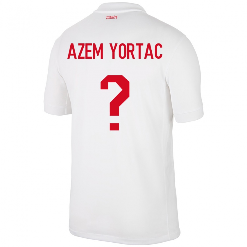 Kinder Türkei Mustafa Azem Yortaç #0 Weiß Heimtrikot Trikot 24-26 T-Shirt Österreich