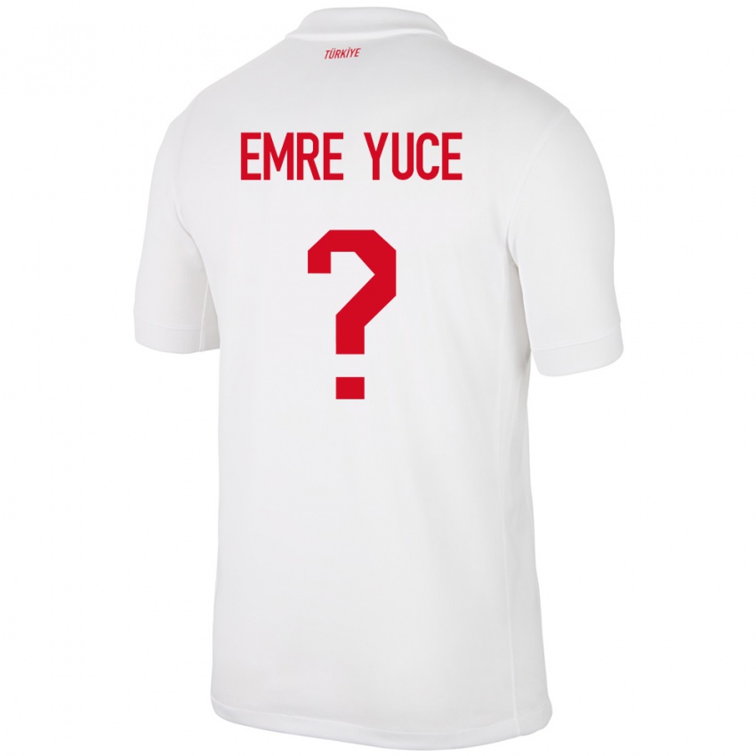 Kinder Türkei Yunus Emre Yüce #0 Weiß Heimtrikot Trikot 24-26 T-Shirt Österreich