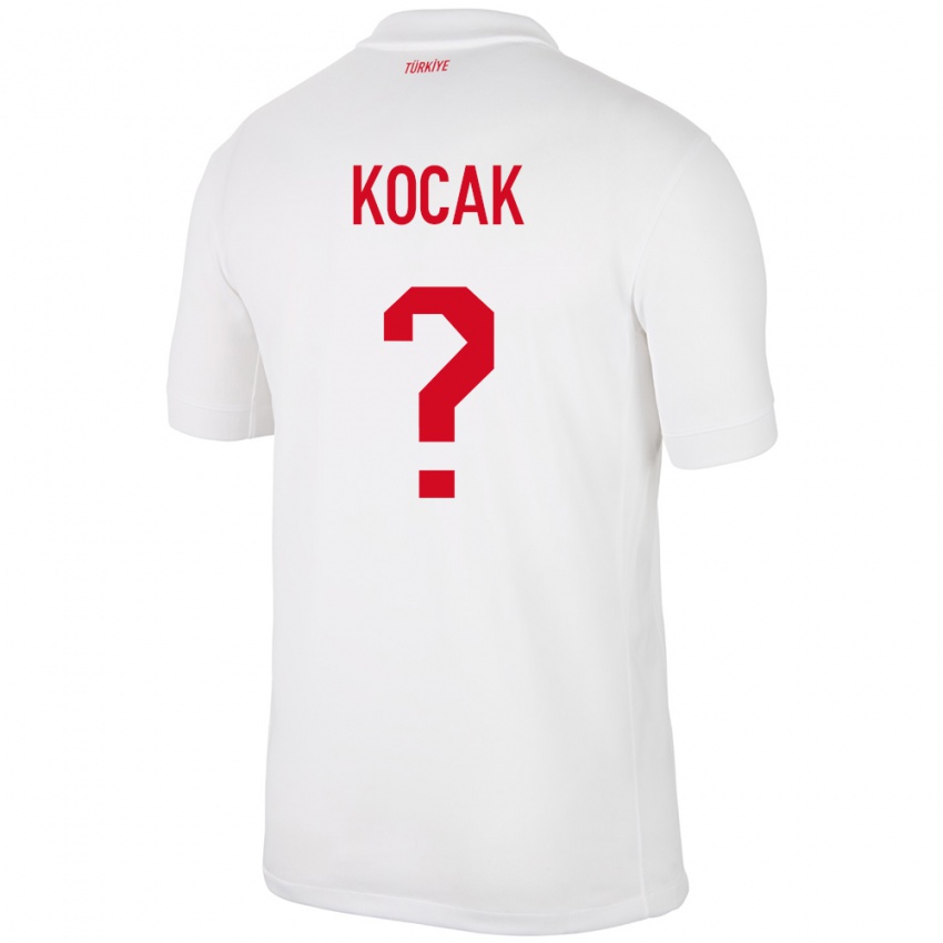 Kinder Türkei Furkan Koçak #0 Weiß Heimtrikot Trikot 24-26 T-Shirt Österreich