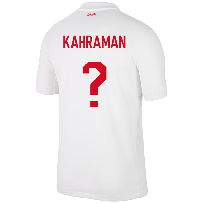 Kinder Türkei Osman Kahraman #0 Weiß Heimtrikot Trikot 24-26 T-Shirt Österreich