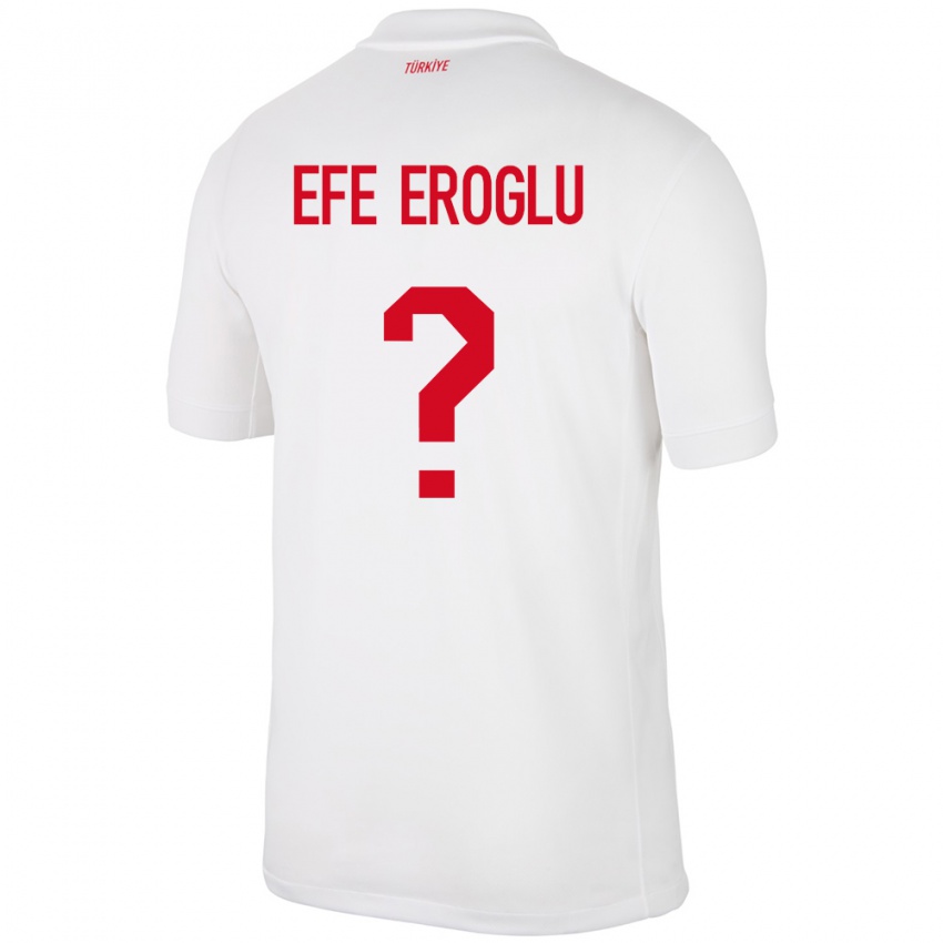 Kinder Türkei Cem Efe Eroğlu #0 Weiß Heimtrikot Trikot 24-26 T-Shirt Österreich