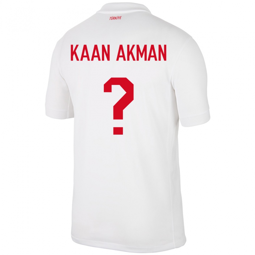 Kinder Türkei Ege Kaan Akman #0 Weiß Heimtrikot Trikot 24-26 T-Shirt Österreich