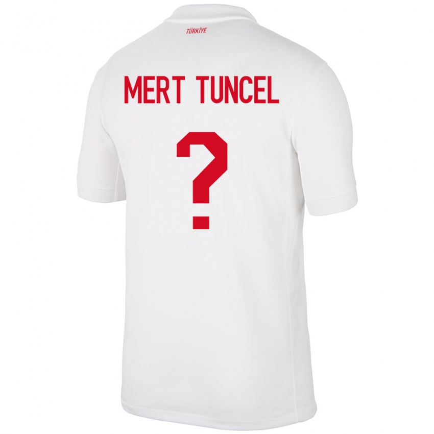 Kinder Türkei Hasan Mert Tuncel #0 Weiß Heimtrikot Trikot 24-26 T-Shirt Österreich