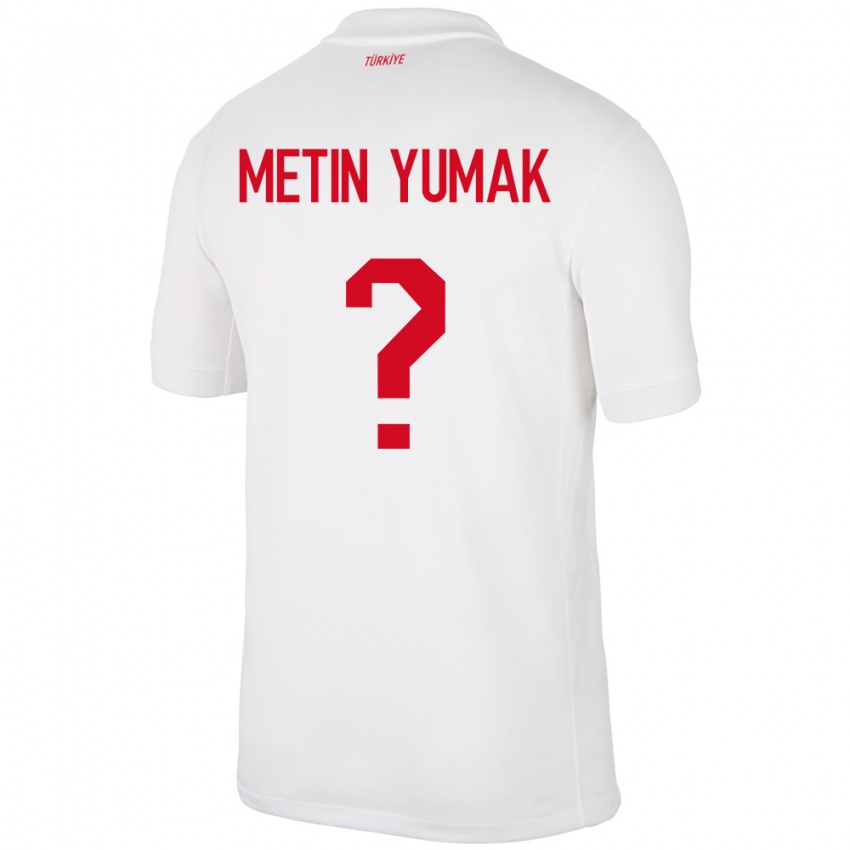 Kinder Türkei Yiğit Metin Yumak #0 Weiß Heimtrikot Trikot 24-26 T-Shirt Österreich