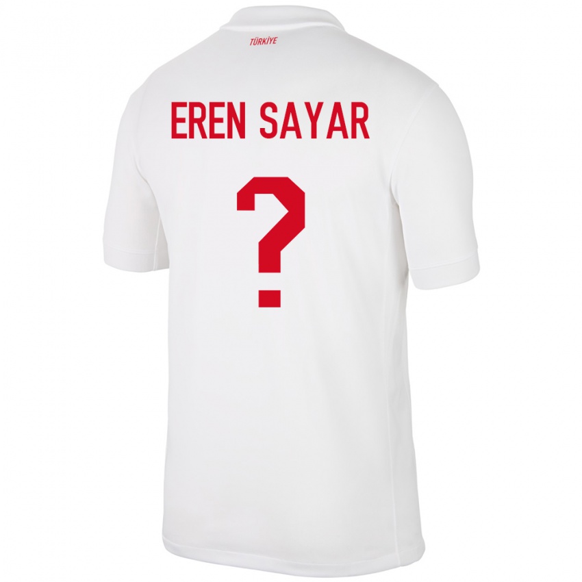 Kinder Türkei Emin Eren Sayar #0 Weiß Heimtrikot Trikot 24-26 T-Shirt Österreich