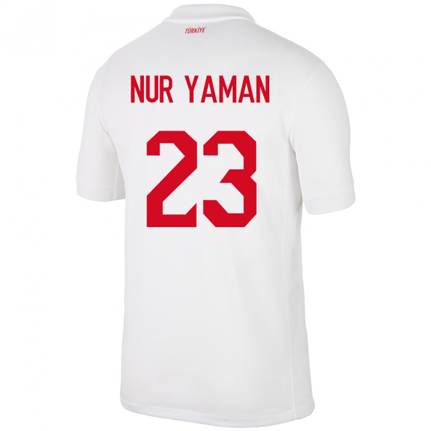 Kinder Türkei Gamze Nur Yaman #23 Weiß Heimtrikot Trikot 24-26 T-Shirt Österreich